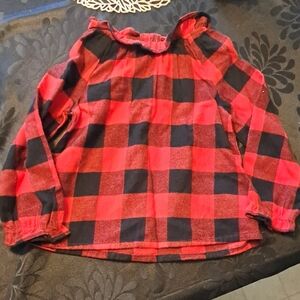 Joe Fresh Red and Black Checkered Kids Blouse